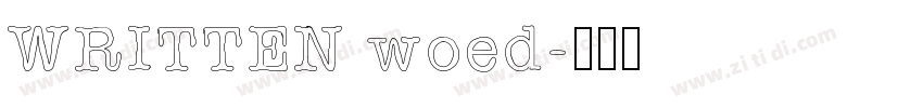 WRITTEN woed字体转换